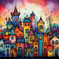 5D DIY Diamond Painting Kit - Full Round / Square - Cartoon House B