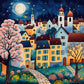 cartoon house diamond painting