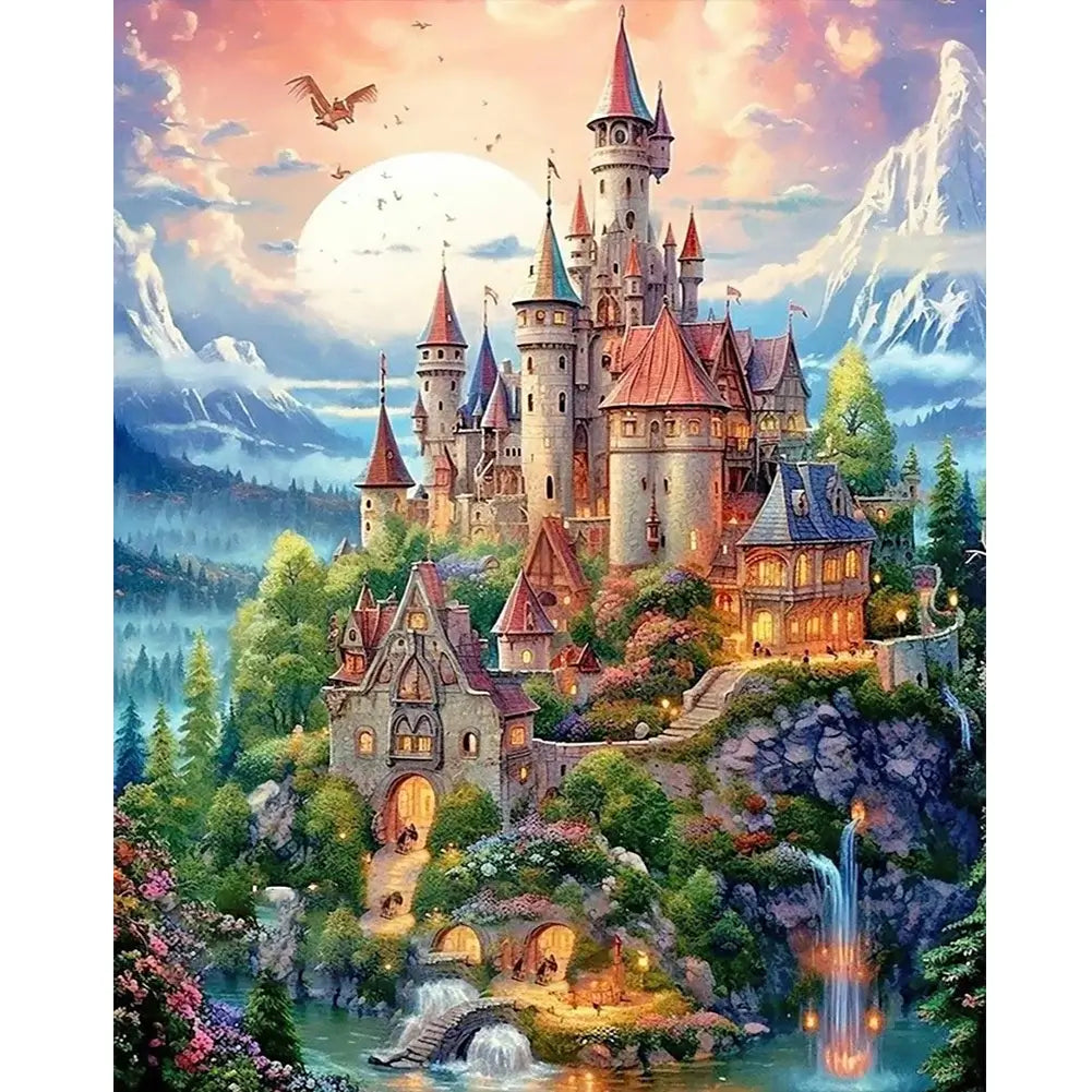 5D DIY Diamond Painting Kit - Full Round / Square - The Castle
