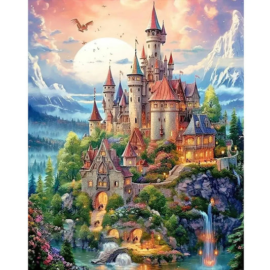 5D DIY Diamond Painting Kit - Full Round / Square - The Castle