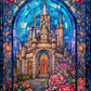 Castle Stained Glass 5D DIY Diamond Painting