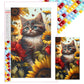 Big Size Diamond Painting - Full Square Drill - Sunflower Cat (40*70cm)