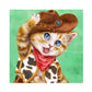 5D DIY Diamond painting - Full Round / Square - Cat Cowboy