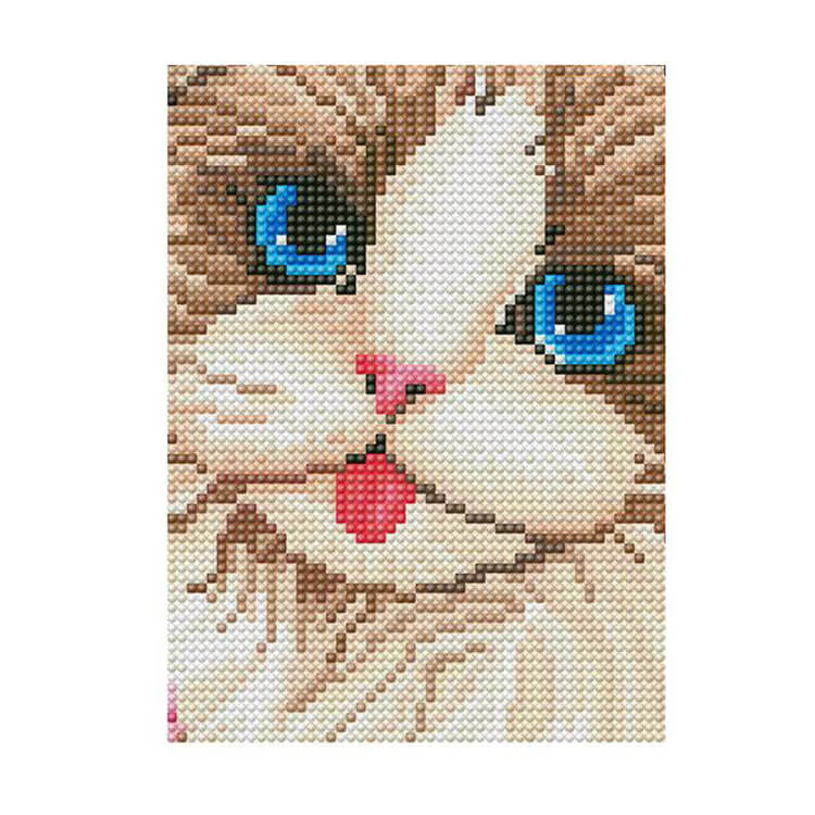 cat in roses diamond painting details