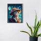 Cat With Hat Under Moon 5D DIY Diamond painting
