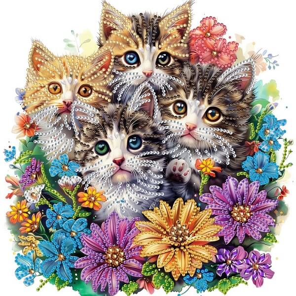 Cats Crystal Rhinestone Diamond Painting Kit