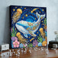 DIY Pearl Painting With Frame - Handmade Self-Adhesive Pearls - Shark (25*25cm)