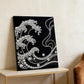 DIY Pearl Painting With Frame - Handmade Self-Adhesive Pearls - Waves (30*40cm) E