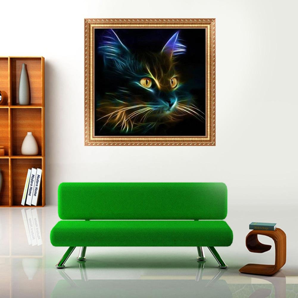 5D DIY Diamond Painting Kit - Partial Round - Cat