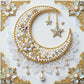DIY Pearl Painting With Frame - Handmade Self-Adhesive Pearls - Stars and Moon (25*25cm)