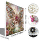 DIY Pearl Painting With Frame - Handmade Self-Adhesive Pearls - Flower Butterfly (25*25cm)