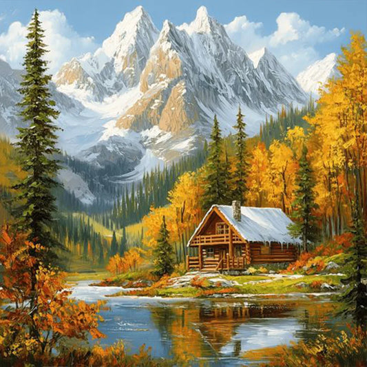 Diamond Painting - Full Round / Square - Snow Mountain