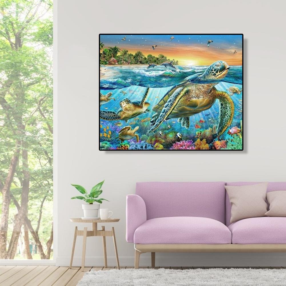 Paint By Number - Oil Painting - Turtle (40*50cm) A