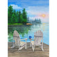 5D Diy Diamond Painting Kit Full Round Beads Lakeside Chair