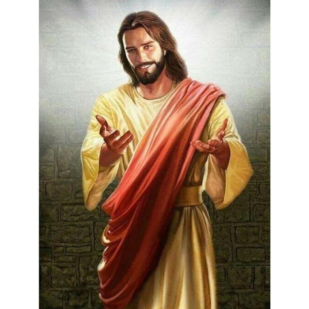 5D Diy Diamond Painting Kit Full Round Beads Jesus Christ