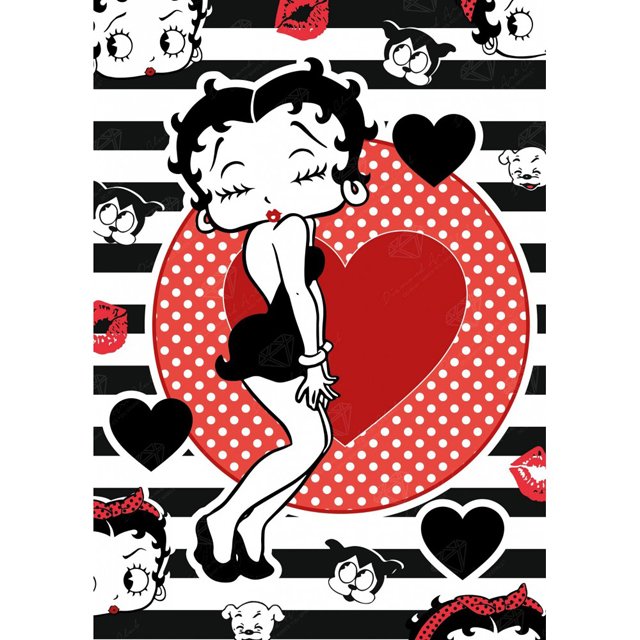 5d full drill round diamond painting kits Betty Boop