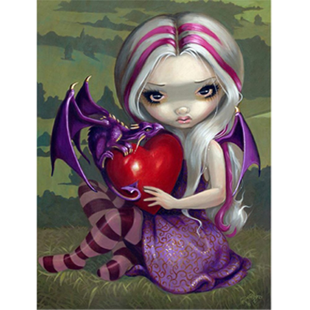 Big Eyes Doll 11CT Stamped Cross Stitch Needle Artwork (30*40CM)