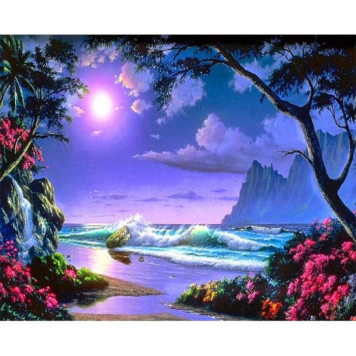 Bright Moon Acrylic Painting By Number