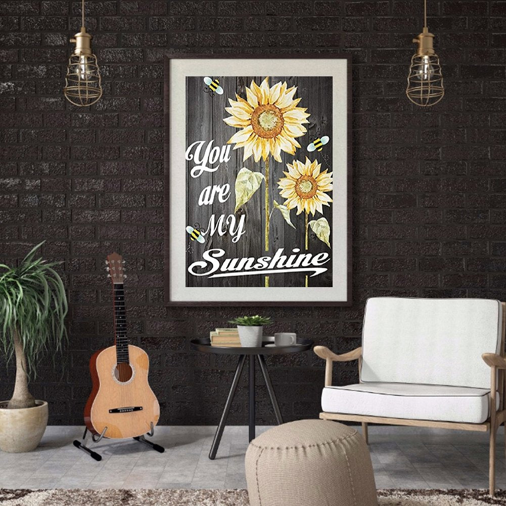 Paint By Number - Oil Painting - Sunflower Saying (40*50cm) B