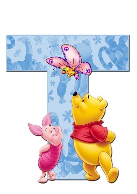Diamond Paintings Art Full Square Drill Letter T Winnie The Pooh