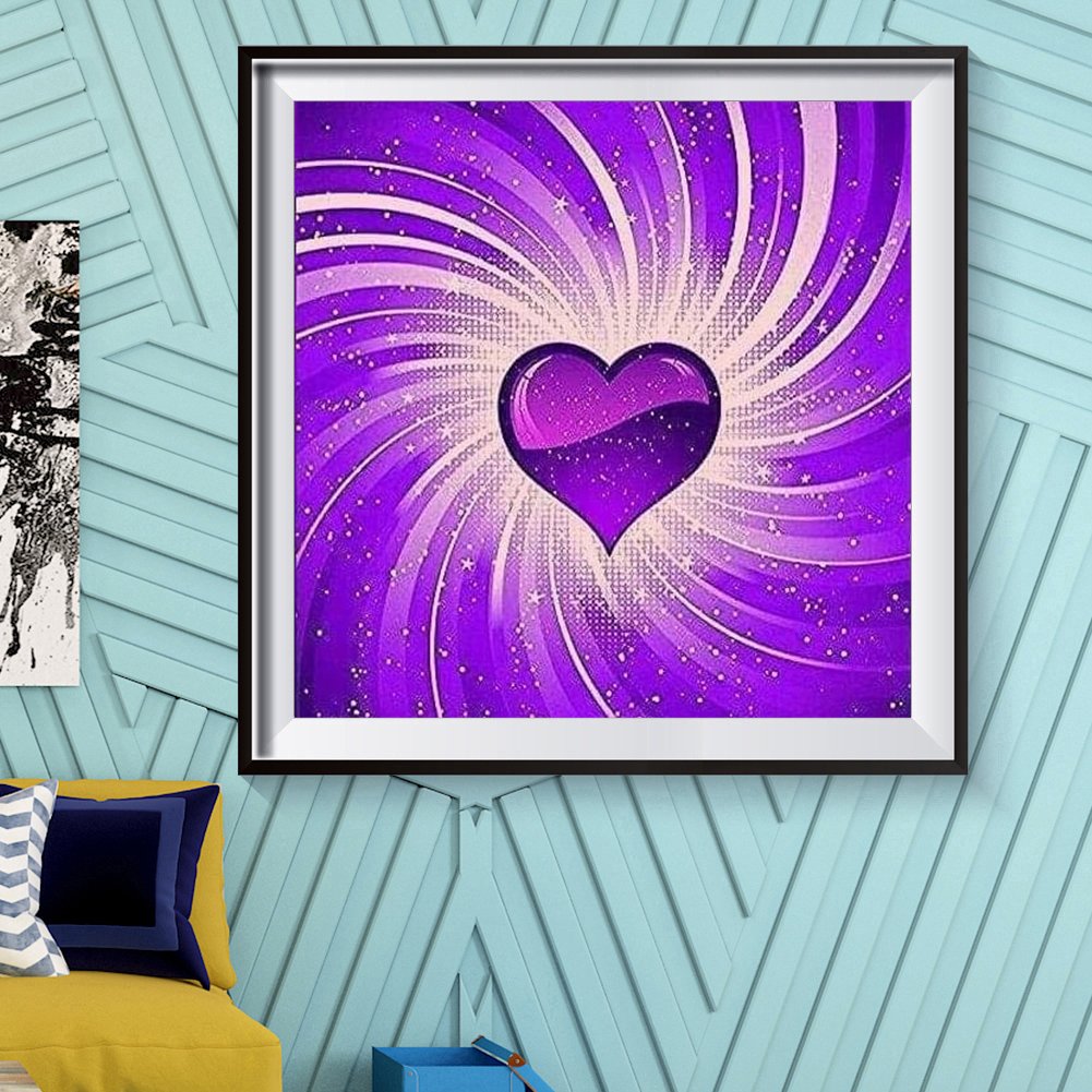 Diamond Painting - Full Round - Purple Heart