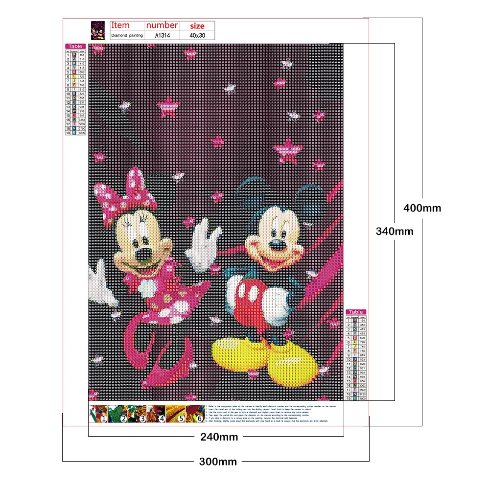 Diamond Painting - Full Round - Cartoon Mouse B