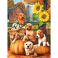 Pumpkin Dog Hand Painted Canvas Oil Art Picture Craft Home Wall Decor