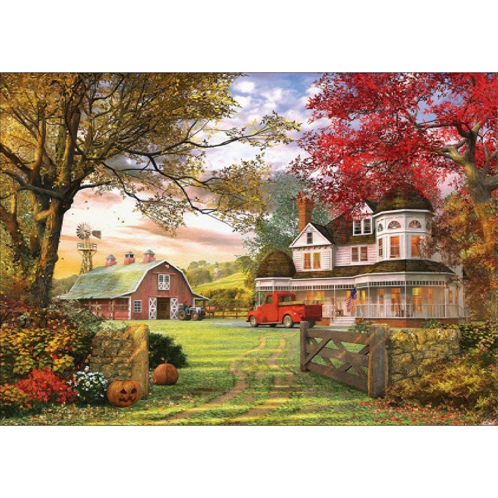5D Diy Diamond Painting Kit Full Round Beads Garden Life