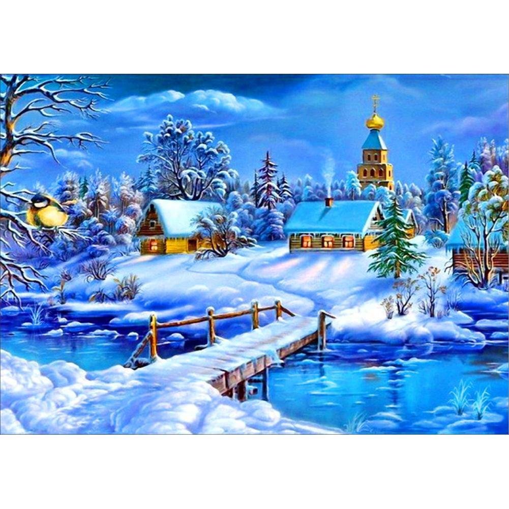 Diamond Painting - Partial Round - Snow View