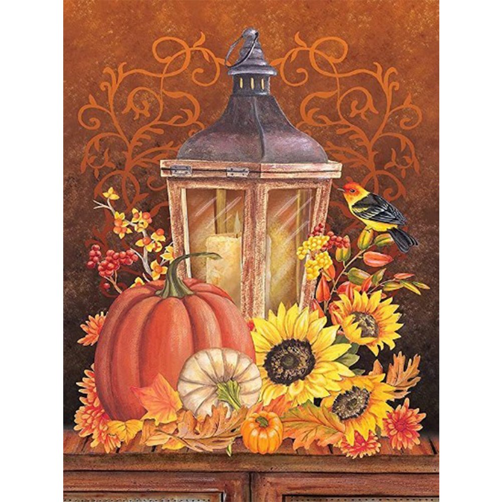 11ct Stamped Cross Stitch Pumpkin Light ( 40*50cm)
