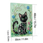 DIY Pearl Painting With Frame - Handmade Self-Adhesive Pearls - Black Cat (30*40cm)