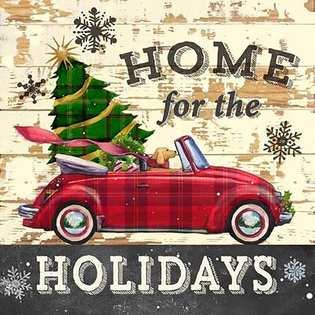 Full Round Christmas Diamond Painting - Home For The Holidays