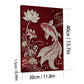 DIY Pearl Painting With Frame - Handmade Self-Adhesive Pearls - Lotus Fish (30*40cm)
