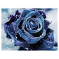 Blue Rose Partial Round Diamond Beads Art Set
