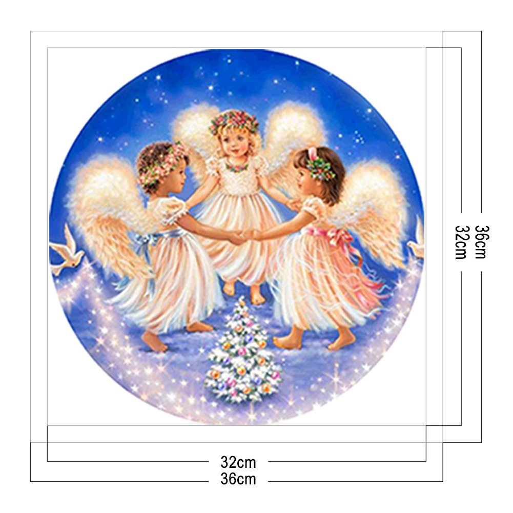 11CT Stamped Cross Stitch - Angel(36*36CM) B