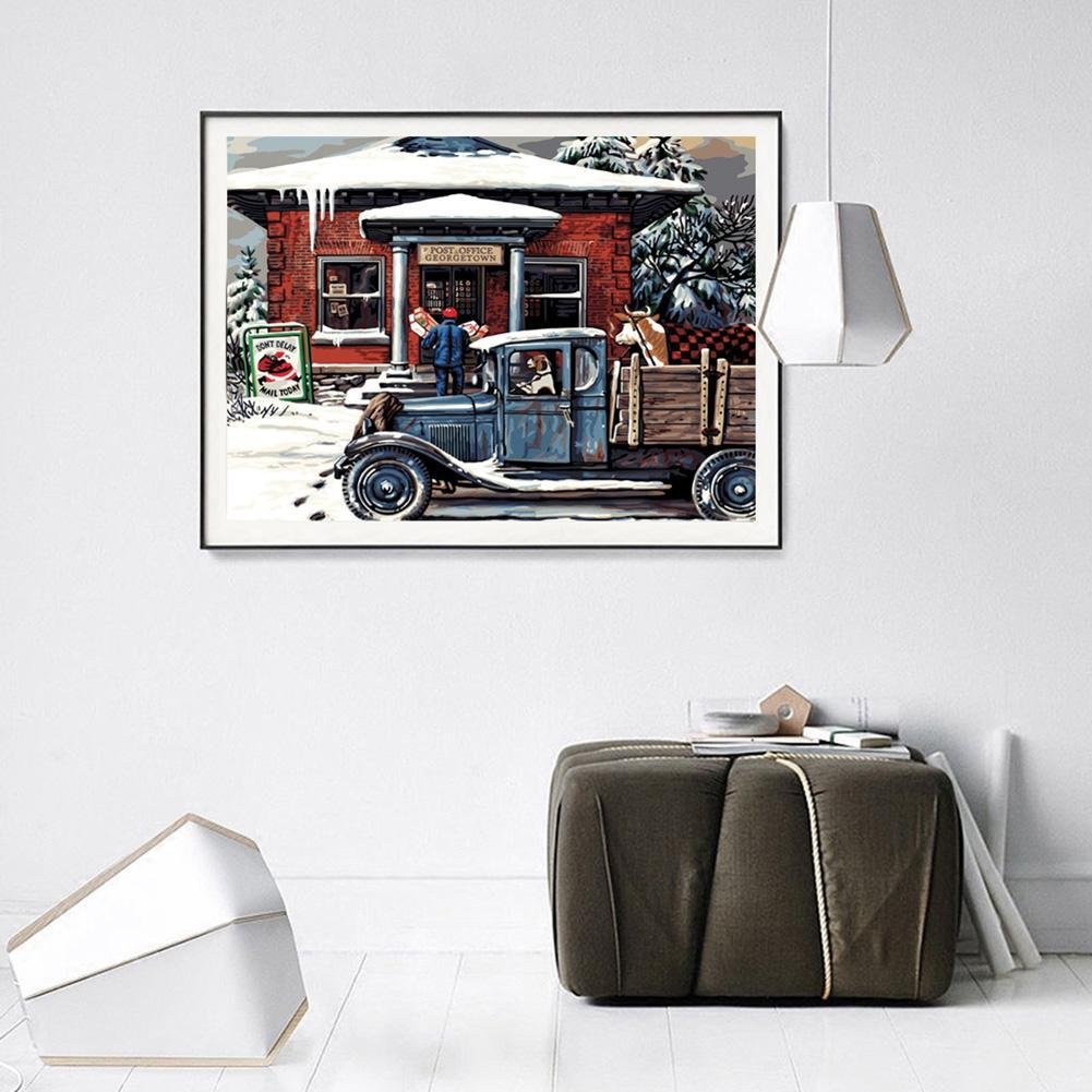 Diamond Painting - Full Round - Night Light Snow