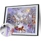 Paint By Number Hand Painted Drawing Wall Art Christmas Tree in Snow