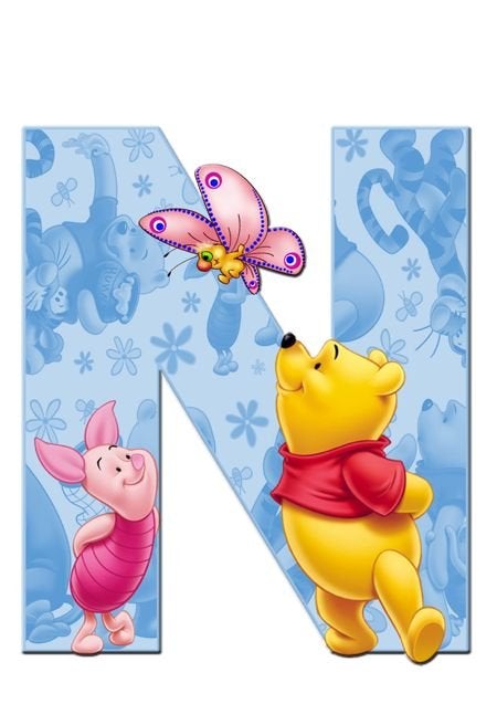 Square Beads Diamond Paintings Art Letter N Winnie The Pooh