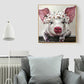 Diamond Painting - Full Round - Flower Pig
