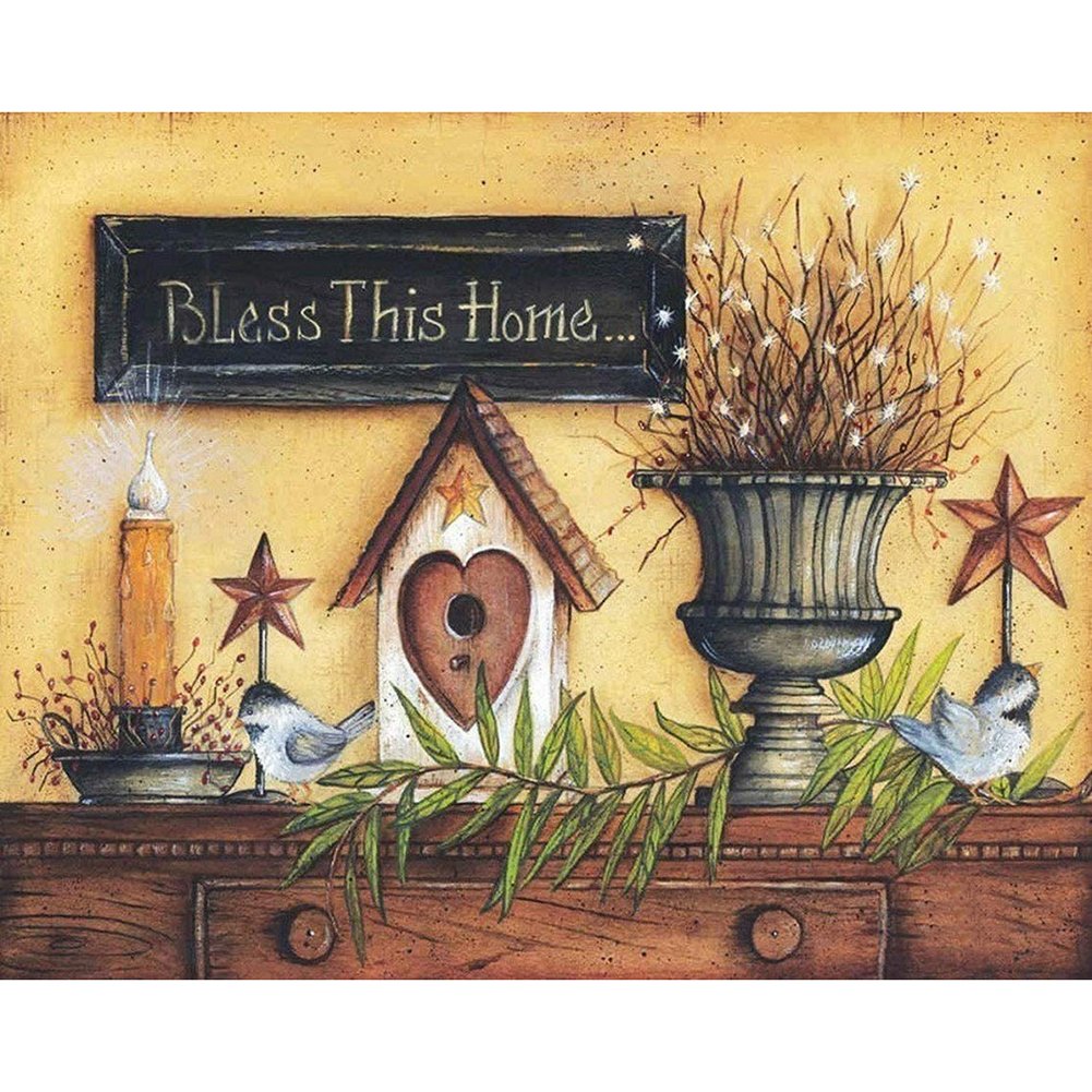 5D Diy Diamond Painting Kit Full Round Beads Home Nest