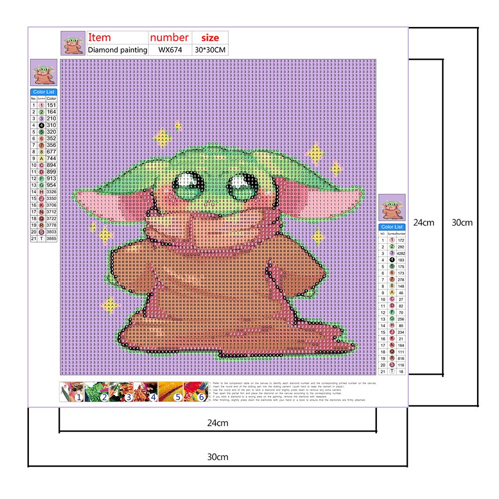Diamond Painting - Full Round - Green Monster B