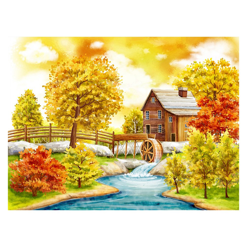 11CT Stamped Cross Stitch Autumn Quilting Fabric (50*38CM)