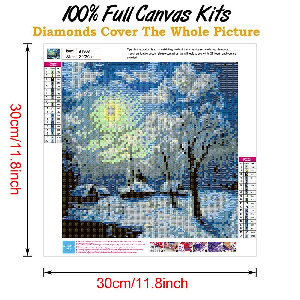 Diamond Painting - Full Round - Snow Scene B