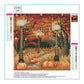 Diamond Painting - Full Round - Forest Pumpkin Scary Night