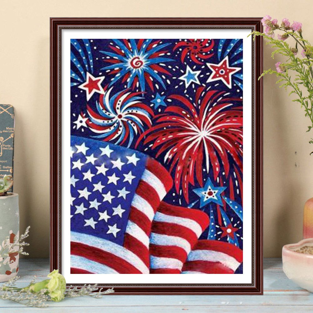 Diamond Painting - Full Round - Flag Banner