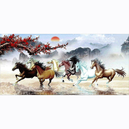 Horse Full Round Square Diamond Painting Kits 30 x 90cm