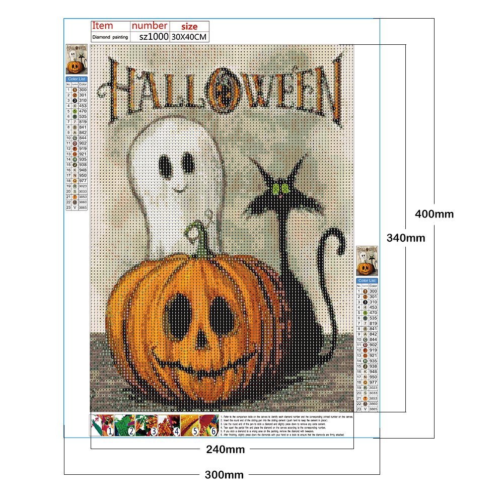 Halloween Pumpkin 5D DIY Diamond Painting Kit