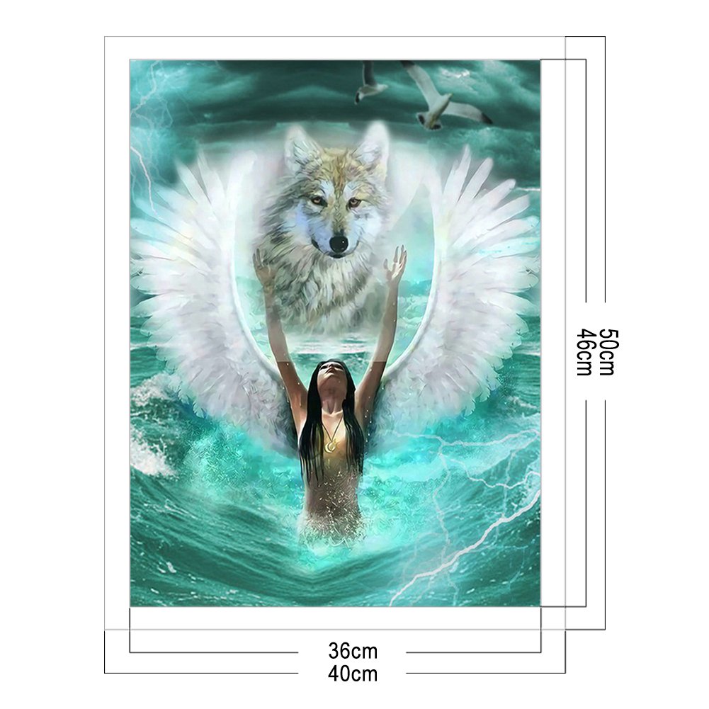 11ct Stamped Cross Stitch - Wolf (40*50cm) A