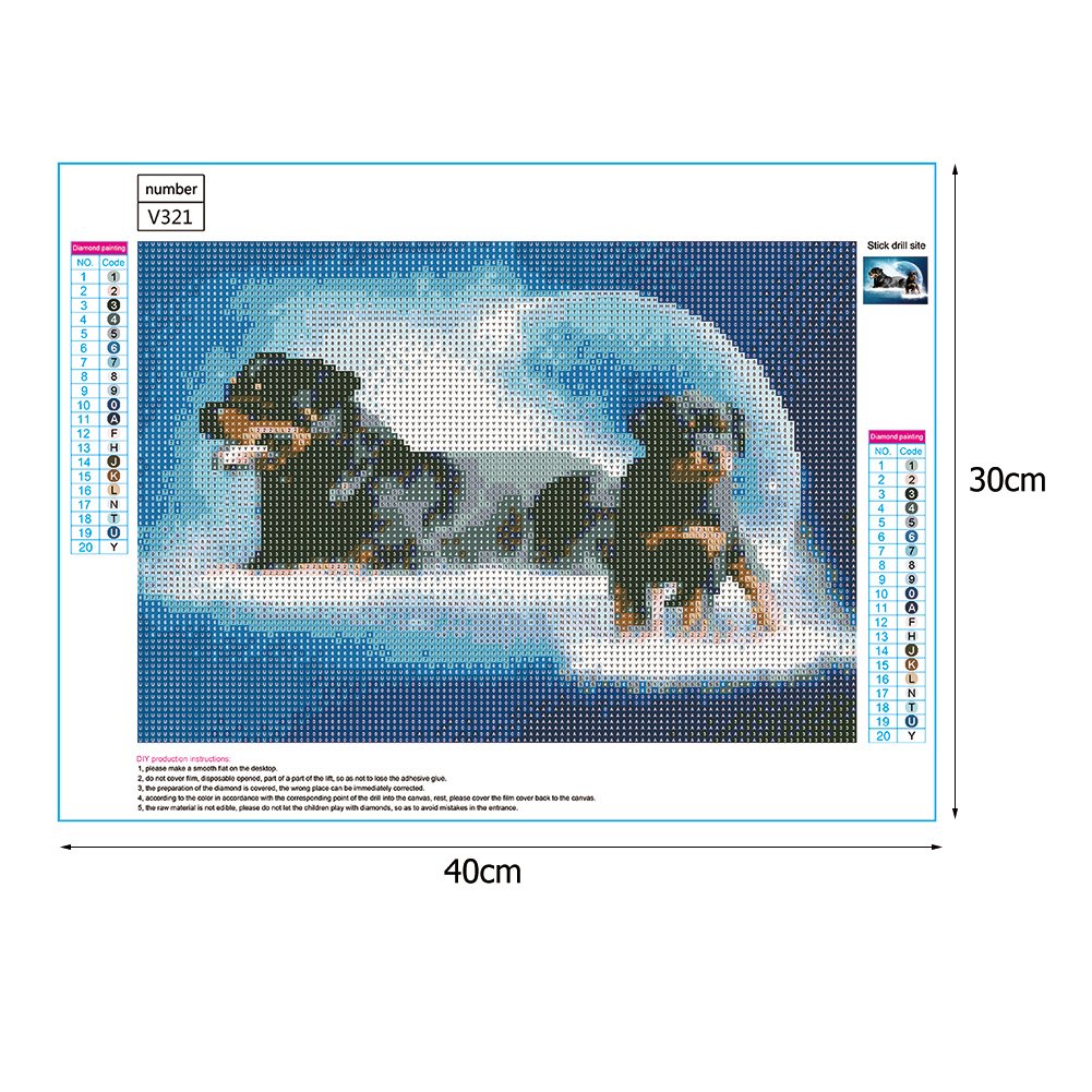 Diamond Painting - Full Round - Dogs Moon