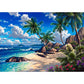 5D Diy Diamond Painting Kit Full Round Beads Seaside View